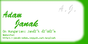 adam janak business card